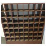 Antique pigeon hole / wine rack - 11" x 46" x 43"