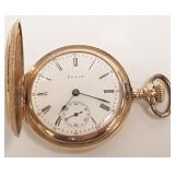 Antique Elgin ladies pocket watch - engraved gold