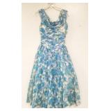 Vintage ladies sheer fabric floral dress - Lord &