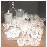 Group glass stemware, etc. incl. hollow stems -