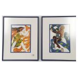 2 framed Russian watercolors incl. 1912 Paris