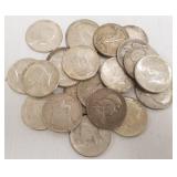 20 U.S. silver half dollars & 3 - 40% silver