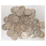 Group 64 U.S. silver quarters