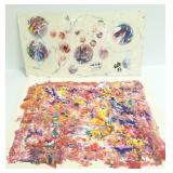 2 unframed signed Volk (Larry) paintings on paper