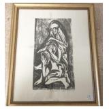Roberta Nielsen (?) framed signed "Alienation"