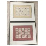 2 - Keisuke Serisawa stencil dyed prints- 18" x