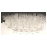 Large group of antique, etc. pattern glass goblets