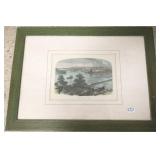 Framed colored engraving - St. Paul Dayton