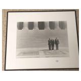Framed photo - 3 gentlemen in front of capitol -