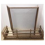 Brass fire screen & fender