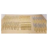 Set Retroneu gold colored flatware