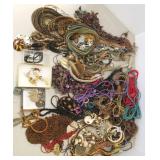 Group assorted beaded & fashion jewelry, etc.