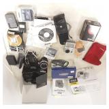 Group of assorted camera lenses, etc.