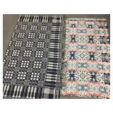 2 antique coverlets- one signed (as seen)