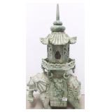 2 piece carved hardstone elephant with buddha