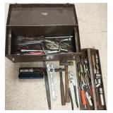 Kennedy tool box with mechanics tools, etc.