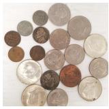 Group of assorted U.S. coins- some silver, etc.