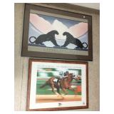 Framed Deco style poster 30" x 42" & signed &