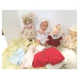 Group of vintage dolls including Berjusa baby &