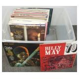 Group of record albums- guitar, etc.