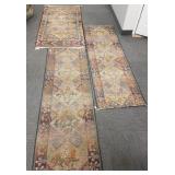 2 machine made runners - 27" x 81" & matching