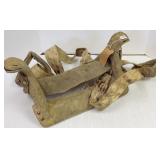 Antique rawhide saddle tree with tag- Custer