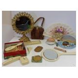 Group of dresser etc. items including ornate