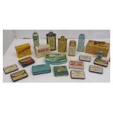 20 small advertising tins & boxes including