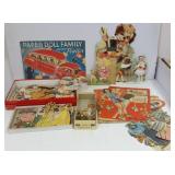 Group of cut-out doll sets including Jane Withers,