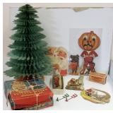 Group of holiday items including Beistle Halloween