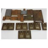 Group of vintage print blocks including RCA &