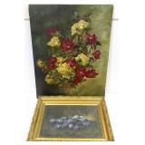 Ornate gilt framed signed L. S. oil on canvas-