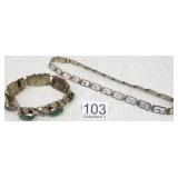 Margot de Taxco enameled sterling necklace &