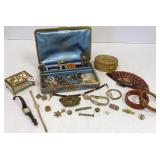 Group of vintage Victorian, etc jewelry, ladies