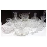 Group of cut, etched & pattern, etc glass