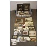 Group of early photos including farms, commerce,