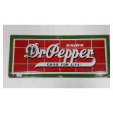 Dr. Pepper enameled metal sign 8 1/2"x 20"