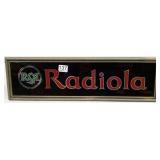 RCA Radiola electric sign- reverse painted 5"x 7"