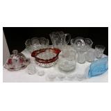 Group cut & pattern glass including bowls,
