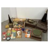 Group including cylinder, etc phonographs,