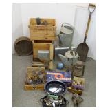 Group primitives, crates, skates, sprinkle can,