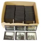 Approx 150 glass magic lantern slides 3 1/4"x 4"-