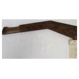 (R) Bone gunstock war club with white eagle