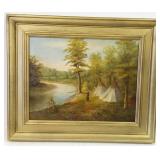 Framed signed J.D. Allen oil on canvas 14"x 18"-