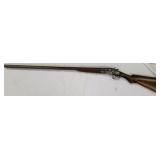 Damascus double barrel breakopen antique shotgun-