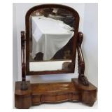 Empire period carved dresser top mirror with