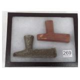 2 pipe bowls- Minnesota steatite & catlinite