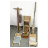 Group primitives including Indian corn masher,