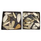 Group of approx 40 stone blades & points