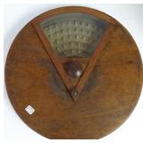 Antique wood rotating spool cabinet